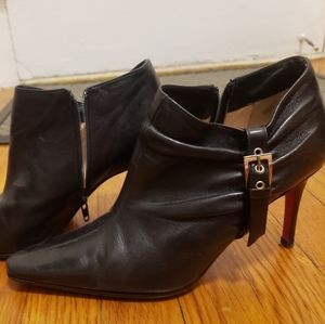 Christian Louboutin booties with pleats and buckle